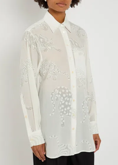Stella Mccartney Wild Cat Silk Shirt