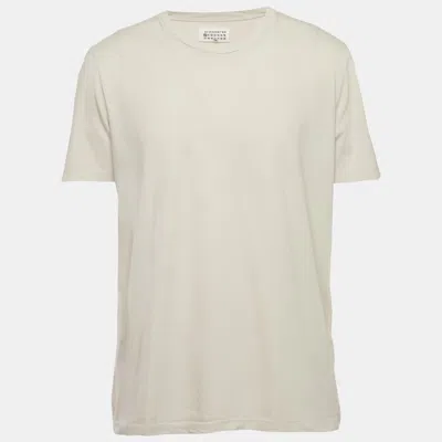 Pre-owned Maison Margiela Grey Jersey Crewneck T-shirt Xl In Gray
