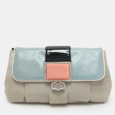Pre-owned Balenciaga Multicolor Leather And Stingray Cherche Clutch