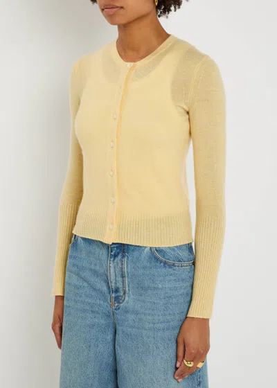 Guest In Residence Jane Button Cardigan In Butter In Yellow