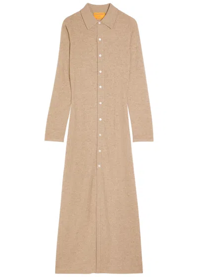 Guest In Residence Showtime Cashmere Midi Shirt Dress
