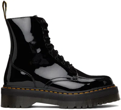 Dr. Martens Bex Patent-leather Ankle Boots In Black