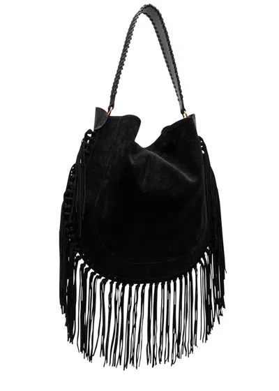 Isabel Marant Oskan Hobo Fringed Suede Shoulder Bag