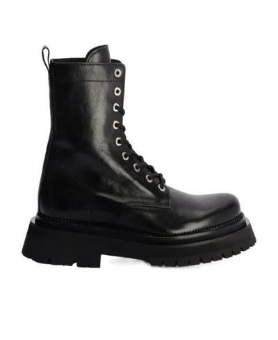 Ami Alexandre Mattiussi Round Head Lace-up Boots