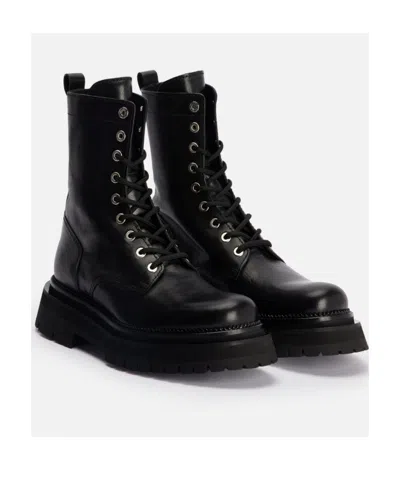 Ami Alexandre Mattiussi Round Head Lace-up Boots
