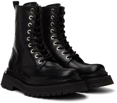 Ami Alexandre Mattiussi Round Head Lace-up Boots