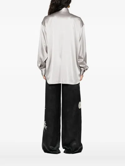Ermanno Scervino Button-down Satin Shirt In White