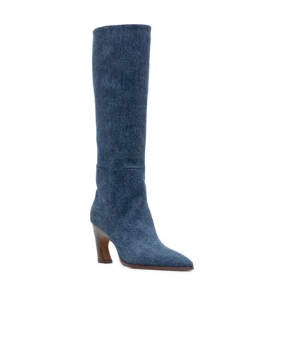 Chloé Oli Denim Knee-high Boots
