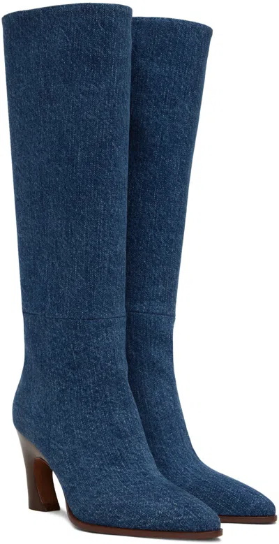 Chloé Oli Denim Knee-high Boots