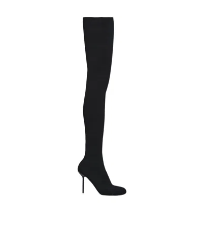 Balenciaga Anatomic Over-the-knee Heeled Boots In Black