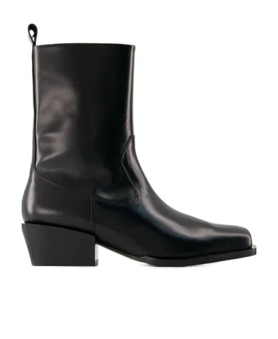Aeyde Bill 60mm Leather Boots In Black