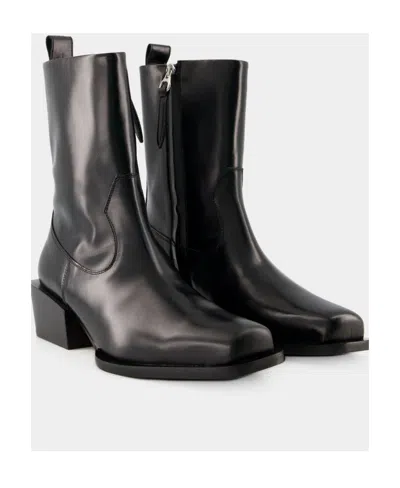 Aeyde Bill 60mm Leather Boots In Black