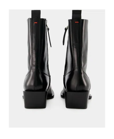 Aeyde Bill 60mm Leather Boots In Black