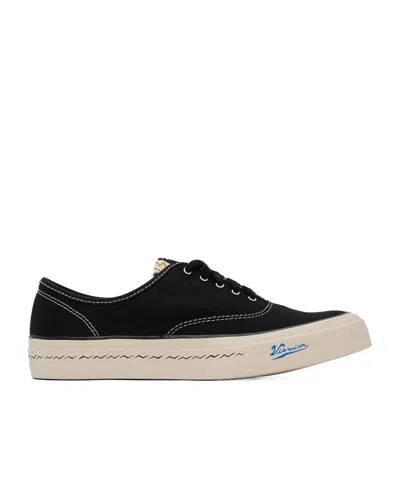 Visvim Logo-lacing Low-cut Casual Shoes In Black