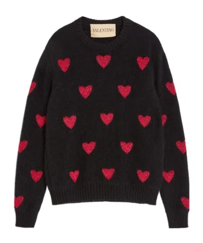 Valentino Garavani Jacquard Sweater In Black
