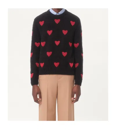 Valentino Garavani Jacquard Sweater In Black