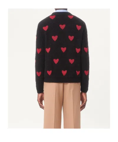 Valentino Garavani Jacquard Sweater In Black