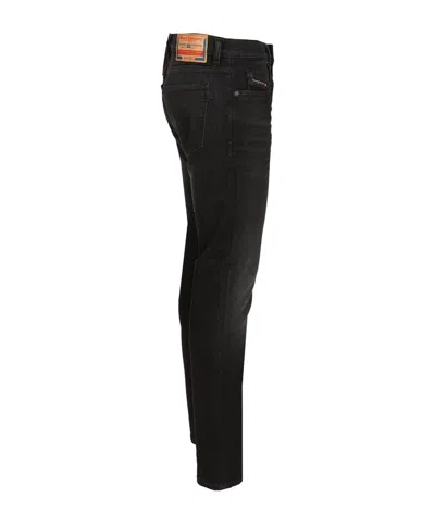 Diesel Sleenker Skinny Denims With Low Waist L.34 In Black