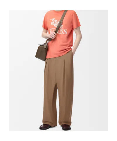 Loewe Cotton Carpenter Trousers In Brown