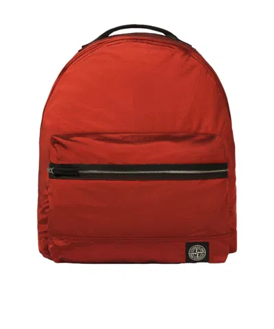 Stone Island Backpack With Front Pocket And Ripstop Lining