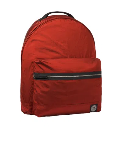 Stone Island Backpack With Front Pocket And Ripstop Lining