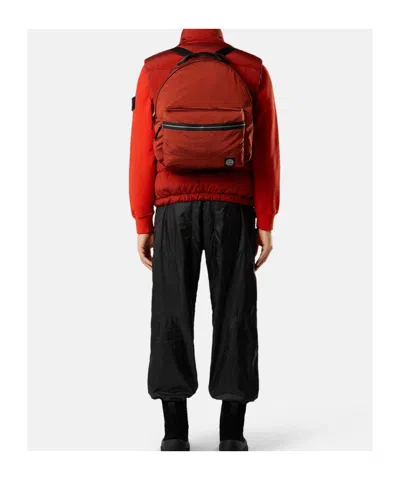 Stone Island Backpack With Front Pocket And Ripstop Lining