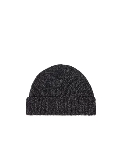 Stone Island Beanie With Reflective Coating And Compass Patch
