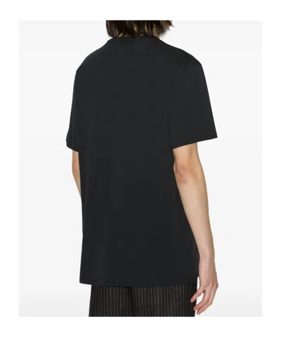 Isabel Marant Black Crewneck Embroidered T-shirt In Black
