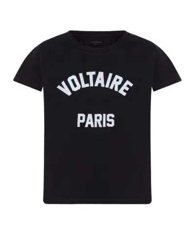 Zadig & Voltaire Alys Voltaire Paris Cotton Graphic T-shirt In Black