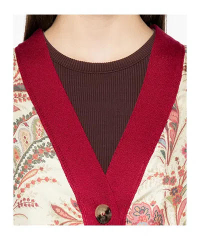 Etro Paisley-panel Cardi-coat In Multi
