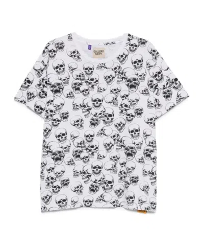 Gallery Dept. Skull Printed Cotton-jersey T-shirt In White
