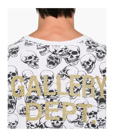 Gallery Dept. Skull Printed Cotton-jersey T-shirt In White