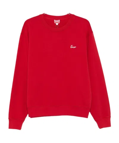 Kenzo Graphic Back Print Crewneck Sweater In Red