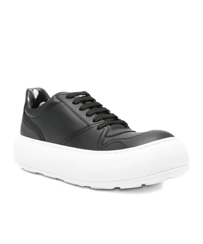 Moschino Sneakers In Calf Leather Ollie In Black