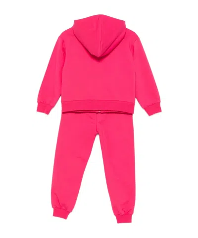 Moschino Teddy-print Tracksuit In Pink
