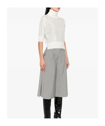 Ermanno Scervino Embellished Turtleneck Top In White