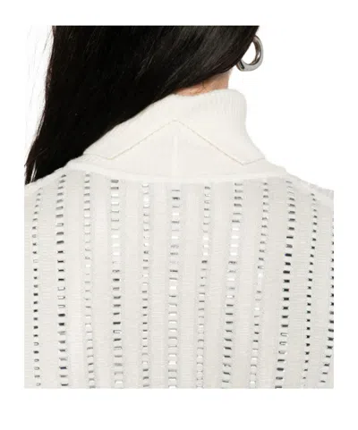 Ermanno Scervino Embellished Turtleneck Top In White