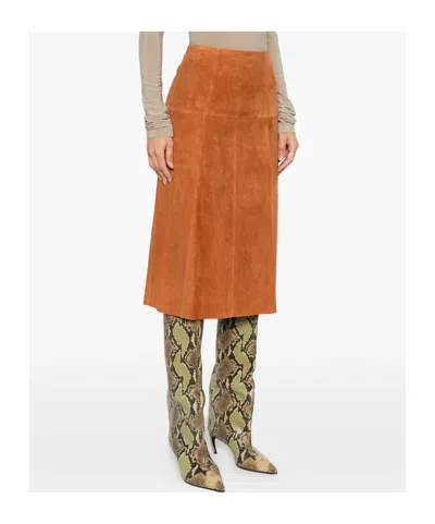 Isabel Marant A-line Skirt In Orange