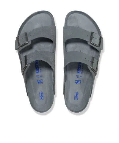 Birkenstock Arizona Soft Footbed Suede Leather - Basalt Gray Tonal