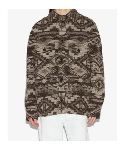 Isabel Marant Kervon Jacket Dark Brown In Brown