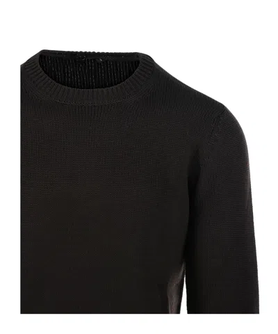 Roberto Collina Round-neck Knitted Sweater In Black
