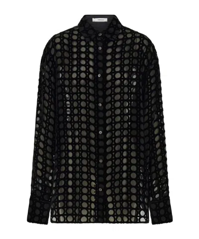 Ferragamo Long Sleeve Shirt In Black