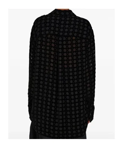 Ferragamo Long Sleeve Shirt In Black