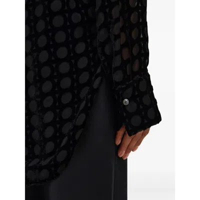 Ferragamo Long Sleeve Shirt In Black