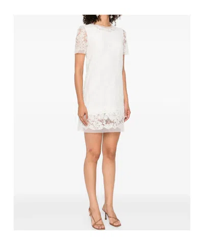 Ermanno Scervino Lace-trimmed Short-sleeved Dress
