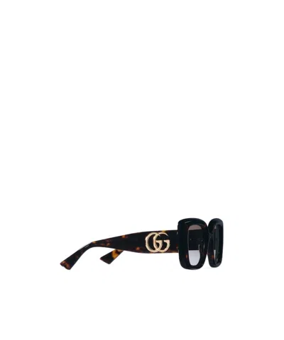 Gucci Butterfly Frame Sunglasses In Black