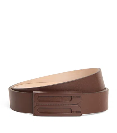Victoria Beckham Leather B-buckle Belt