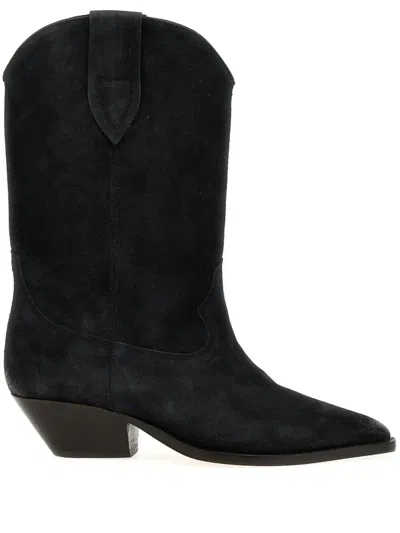 Isabel Marant Ankle Boots In Luxurious Calf Velvet Leather With Sleek Design And Quality Finish