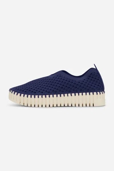 Ilse Jacobsen Women's Platform Tulip Slip-on Shoe In Dark Indigo