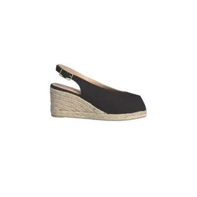 Castaã±er Women's Dosalia Peep-toe Espadrille In Negro